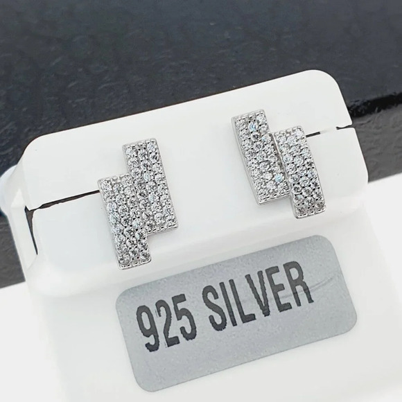 "925 sterling silver luxury CZ earrings for women/girls, Best for gift, RJUS2203 - Picture 6 of 11